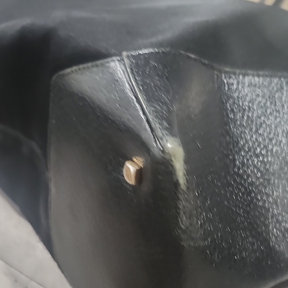 Salvatore Ferragamo Leather And Canvas Black Tote with Gold Details - Picture 5 of 9